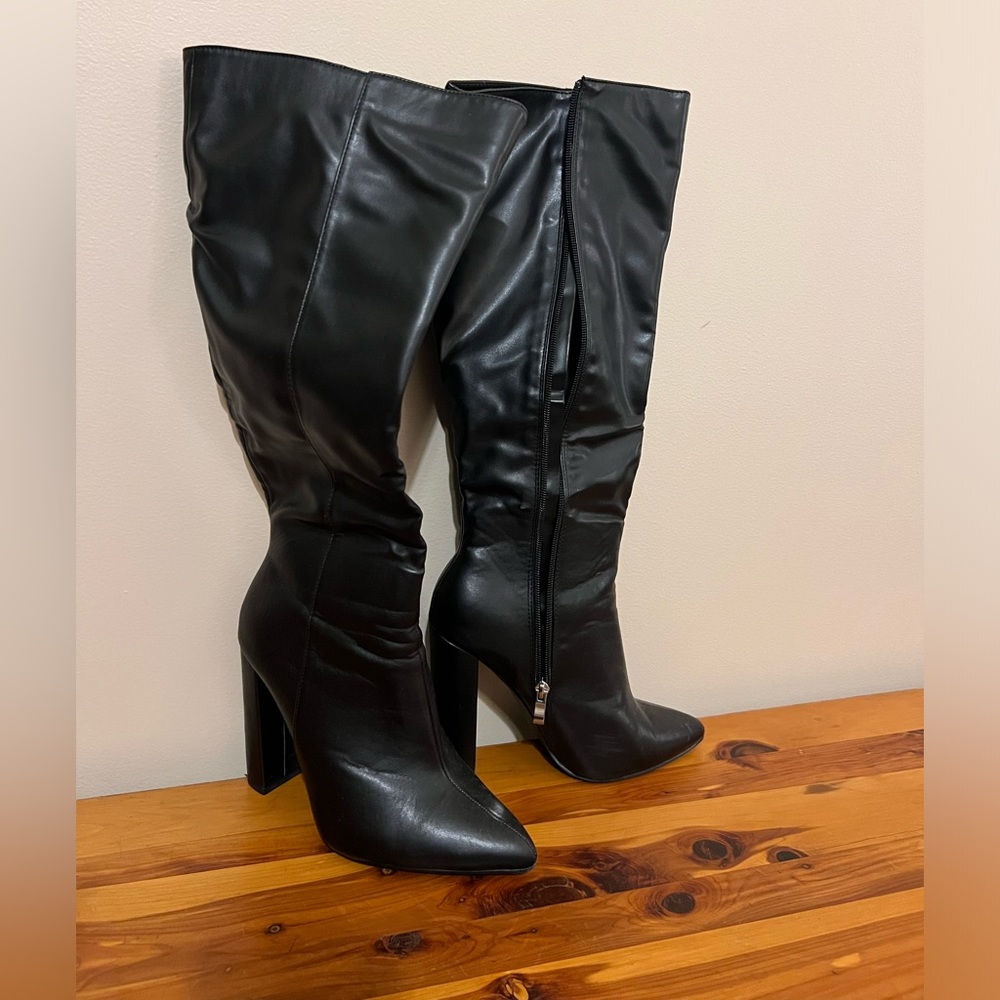 Princess Polly black heel boots